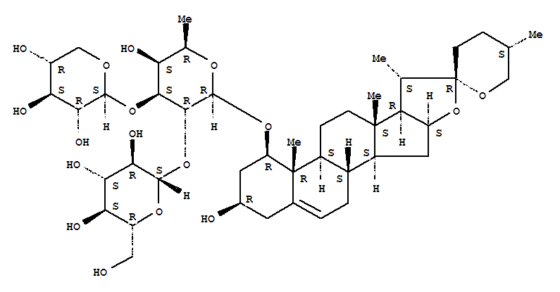 b-D-Galactopyranoside, (1b,3b,25S)-3-hydroxyspirost-5-en-1-yl O-b-D-glucopyranosyl-(1®2)-O-[b-D-xylopyranosyl-(1®3)]-6-deoxy-                                                                   