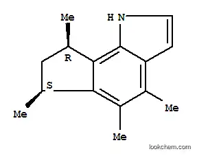 Molecular Structure of 128397-78-4 (Cyclopent[g]indole,1,6,7,8-tetrahydro-4,5,6,8-tetramethyl-, (6S,8R)-)