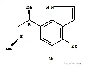 Molecular Structure of 128397-79-5 (Cyclopent[g]indole,4-ethyl-1,6,7,8-tetrahydro-5,6,8-trimethyl-, (6S,8R)-)