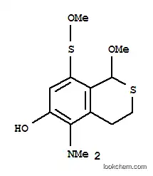 Molecular Structure of 128397-84-2 (1H-2-Benzothiopyran-8-sulfenicacid, 5-(dimethylamino)-3,4-dihydro-6-hydroxy-1-methoxy-, methyl ester (9CI))