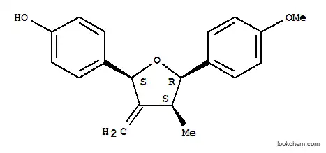 Molecular Structure of 128450-68-0 (Phenol,4-[(2S,4S,5R)-tetrahydro-5-(4-methoxyphenyl)-4-methyl-3-methylene-2-furanyl]-)