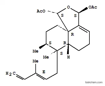Molecular Structure of 128486-52-2 (1H-Naphtho[1,8a-c]furan-1,3-diol,3,5,6,6a,7,8,9,10-octahydro-7,8-dimethyl-7-[(2E)-3-methyl-2,4-pentadien-1-yl]-,1,3-diacetate, (1S,3S,6aR,7S,8S,10aR)-)