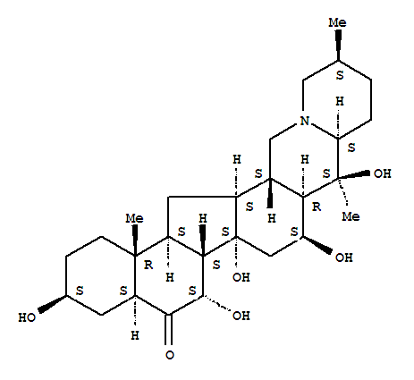 Cevan-6-one,3,7,14,16,20-pentahydroxy-, (3b,5a,7a,16b)- (9CI)