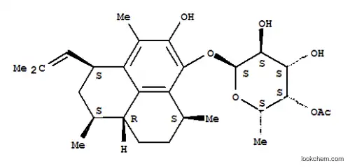 Molecular Structure of 128733-05-1 (a-L-Galactopyranoside,(3S,7S,9S,9aR)-2,3,7,8,9,9a-hexahydro-5-hydroxy-3,6,9-trimethyl-7-(2-methyl-1-propen-1-yl)-1H-phenalen-4-yl6-deoxy-, 4-acetate)