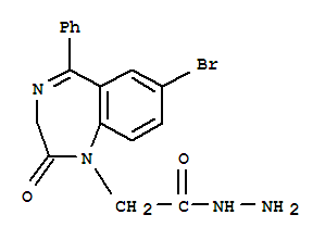 1H-1,4-Benzodiazepine-1-aceticacid, 7-bromo-2,3-dihydro-2-oxo-5-phenyl-, hydrazide