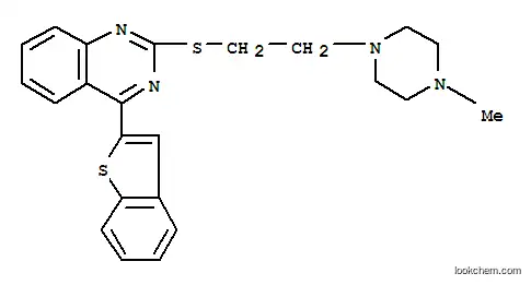 Molecular Structure of 129224-82-4 (4-(1-benzothiophen-2-yl)-2-{[2-(4-methylpiperazin-1-yl)ethyl]sulfanyl}quinazoline)
