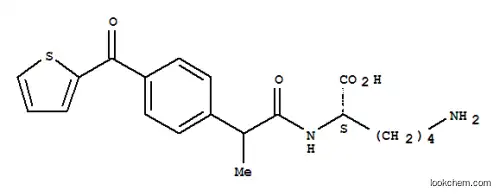 Molecular Structure of 129298-85-7 (N~2~-{2-[4-(thiophen-2-ylcarbonyl)phenyl]propanoyl}-L-lysine)