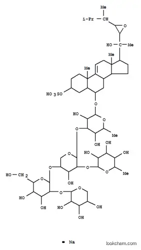 Molecular Structure of 129393-27-7 (b-D-Glucopyranoside, (3b,5a,6a,22R,23R,24S)-22,23-epoxy-20-hydroxy-3-(sulfooxy)ergost-9(11)-en-5-yl O-a-L-arabinopyranosyl-(1&reg;2)-O-b-D-galactopyranosyl-(1&reg;4)-O-[6-deoxy-b-D-glucopyranosyl-(1&reg;2)]-O-b-D-xylopyranosyl-(1&reg;3)-6-deoxy-, monosodium salt (9CI))