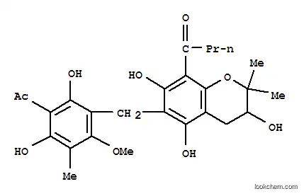 1-[6-(3-acetyl-2,4-dihydroxy-6-methoxy-5-methylbenzyl)-3,5,7-trihydroxy-2,2-dimethyl-3,4-dihydro-2H-chromen-8-yl]butan-1-one