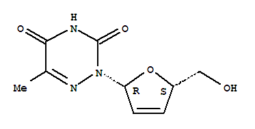 1,2,4-TRIAZINE-3,5(2H,4H)-DIONE, 2-[2,5-DIHYDRO-5-(HYDROXYMETHYL)-2-FURANYL]-6-METHYL-, (2R-CIS)-CAS