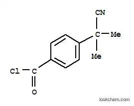 Molecular Structure of 129488-75-1 (Benzoyl chloride, 4-(1-cyano-1-methylethyl)- (9CI))