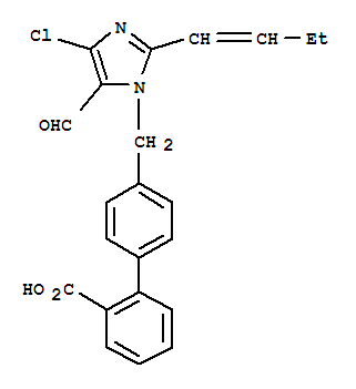 Molecular Structure of 129722-03-8 ([1,1'-Biphenyl]-2-carboxylicacid, 4'-[[2-(1-buten-1-yl)-4-chloro-5-formyl-1H-imidazol-1-yl]methyl]-)