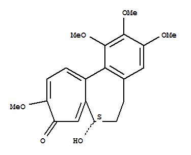 Molecular Structure of 129724-66-9 (Benzo[a]heptalen-9(5H)-one,6,7-dihydro-7-hydroxy-1,2,3,10-tetramethoxy-, (7S)-)