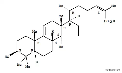 Molecular Structure of 129724-83-0 (3-Hydroxylast-9(11),24-dien-26-oic acid)