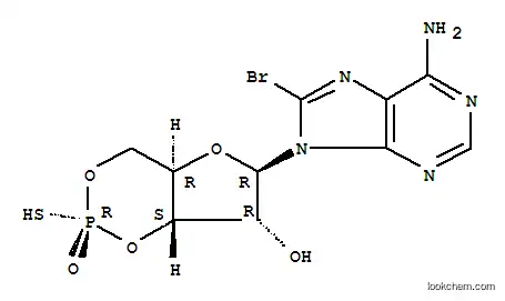 Molecular Structure of 129735-00-8 (8-BROMOADENOSINE-3',5'-CYCLIC MONOPHOSPHOROTHIOATE, RP-ISOMER SODIUM SALT)