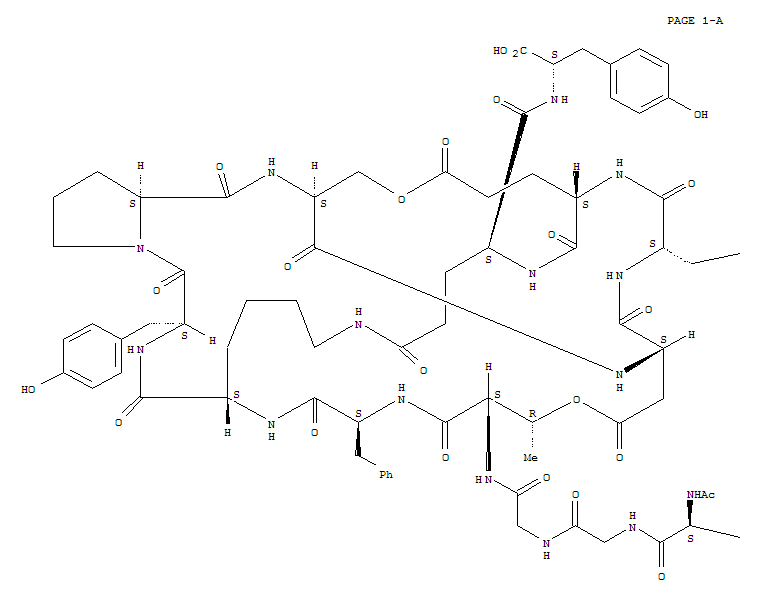 Molecular Structure of 129833-05-2 (Microviridin A (9CI))