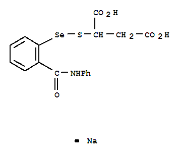 Molecular Structure of 129836-90-4 (Butanedioic acid,2-[[[2-[(phenylamino)carbonyl]phenyl]seleno]thio]-, sodium salt (1:1))