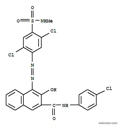 Molecular Structure of 129851-38-3 (N-(4-chlorophenyl)-4-[2,5-dichloro-4-(methylsulfamoyl)phenyl]azo-3-hydroxy-naphthalene-2-carboxamide)