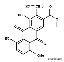 Molecular Structure of 129885-08-1 (Anthra[1,2-c]furan-3,6,11(1H)-trione,5,7-dihydroxy-4-(hydroxymethyl)-10-methoxy-)