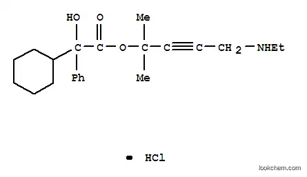 Molecular Structure of 129927-37-3 (5-(ethylamino)-2-methylpent-3-yn-2-yl cyclohexyl(hydroxy)phenylacetate hydrochloride (1:1))