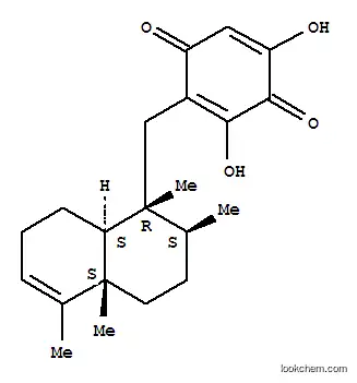 Molecular Structure of 130203-68-8 (3,5-dihydroxy-4-{[(1R,2S,4aS,8aS)-1,2,4a,5-tetramethyl-1,2,3,4,4a,7,8,8a-octahydronaphthalen-1-yl]methyl}cyclohexa-3,5-diene-1,2-dione)