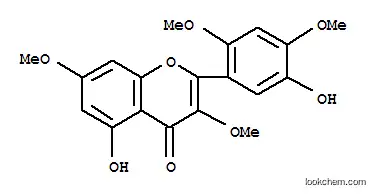 Molecular Structure of 130252-52-7 (5-hydroxy-2-(5-hydroxy-2,4-dimethoxyphenyl)-3,7-dimethoxy-4H-chromen-4-one)