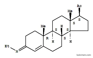 Molecular Structure of 130369-85-6 (progesterone-3-ethanolimine)