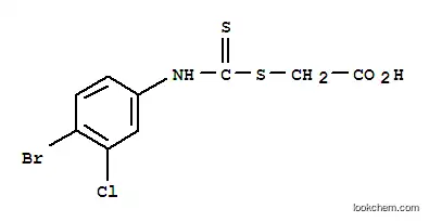 Molecular Structure of 13037-49-5 ({[(4-bromo-3-chlorophenyl)carbamothioyl]sulfanyl}acetic acid)