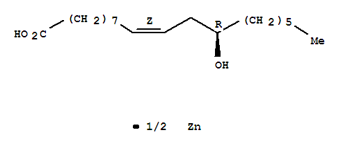 9-Octadecenoic acid,12-hydroxy-,zinc salt (2:1),(9Z,12R)-(13040-19-2)