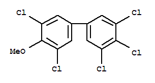 Molecular Structure of 130689-91-7 (1,1'-Biphenyl,3,3',4,5,5'-pentachloro-4'-methoxy-)