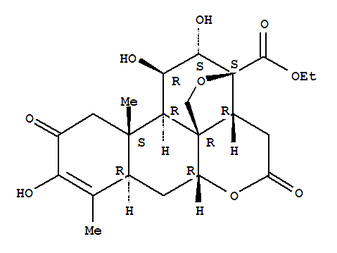 Picras-3-en-21-oicacid, 13,20-epoxy-3,11,12-trihydroxy-2,16-dioxo-, ethyl ester, (11b,12a)- (9CI)