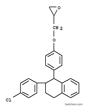 Molecular Structure of 13073-72-8 (2-({4-[2-(4-chlorophenyl)-1,2,3,4-tetrahydronaphthalen-1-yl]phenoxy}methyl)oxirane)
