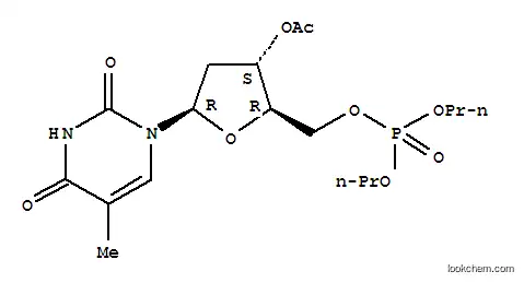 Molecular Structure of 130753-01-4 (5'-Thymidylic acid,dipropyl ester, 3'-acetate (9CI))