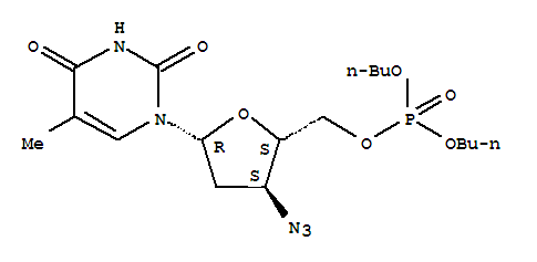 Molecular Structure of 130753-05-8 (5'-Thymidylic acid,3'-azido-3'-deoxy-, dibutyl ester (9CI))