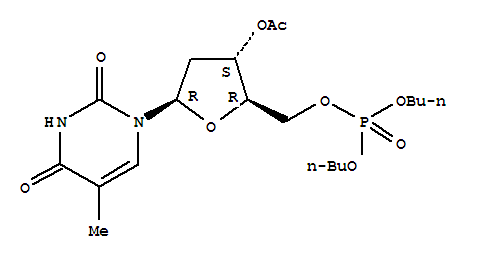 Molecular Structure of 130759-77-2 (5'-Thymidylic acid,dibutyl ester, 3'-acetate (9CI))