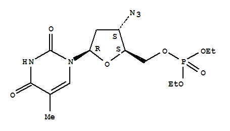 Molecular Structure of 130759-78-3 (5'-Thymidylic acid,3'-azido-3'-deoxy-, diethyl ester (9CI))