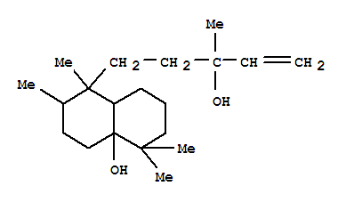 Molecular Structure of 130774-13-9 (1-Naphthalenepropanol, a-ethenyldecahydro-4a-hydroxy-a,1,2,5,5-pentamethyl- (9CI))