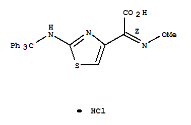 (Z)(METHOXYIMINO)[2(TRITYLAMINO)THIAZOL- 4-YL]ACET.AC.MONOHCL