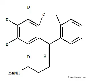 Molecular Structure of 131060-86-1 (1-Propanamine, 3-(dibenzb,eoxepin-11(6H)-ylidene-1,2,3,4-d4)-N-methyl-, (Z)-)
