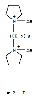Molecular Structure of 13118-08-6 (Pyrrolidinium,1,1'-hexamethylenebis[1-methyl-, diiodide (8CI))