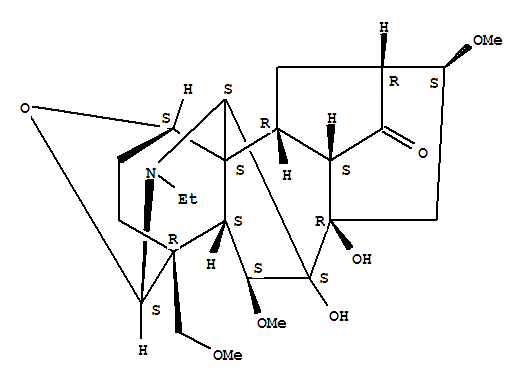 Molecular Structure of 131652-37-4 (Aconitan-14-one,1,19-epoxy-20-ethyl-7,8-dihydroxy-6,16-dimethoxy-4-(methoxymethyl)-, (1a,6b,16b,19S)- (9CI))