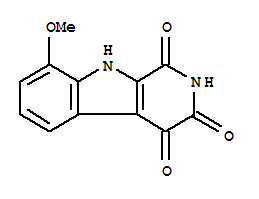 Molecular Structure of 131653-92-4 (1H-Pyrido[3,4-b]indole-1,3,4(2H,9H)-trione,8-methoxy-)