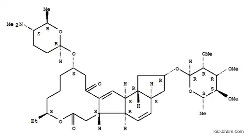 1H-as-Indaceno3,2-doxacyclododecin-7,15-dione, 2-(6-deoxy-2,3,4-tri-O-methyl-.alpha.-L-mannopyranosyl)oxy-13-(2R,5S,6R)-5-(dimethylamino)tetrahydro-6-methyl-2H-pyran-2-yloxy-9-ethyl-2,3,3a,5a,5b,6,9,10,11,12,13,14,16a,16b-tetradecahydro-, (2R,3aS,5aR,5bS,