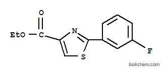 Molecular Structure of 132089-37-3 (2-(3-FLUORO-PHENYL)-THIAZOLE-4-CARBOXYLIC ACID ETHYL ESTER)