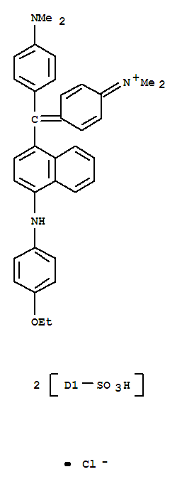 Methanaminium,N-[4-[[4-(dimethylamino)phenyl][4-[(4-ethoxyphenyl)amino]-1-naphthalenyl]methylene]-2,5-cyclohexadien-1-ylidene]-N-methyl-,chloride, disulfo deriv. (9CI)
