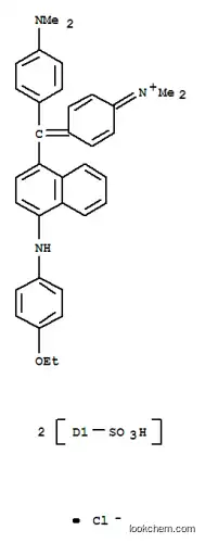 Molecular Structure of 1324-69-2 (Methanaminium,N-[4-[[4-(dimethylamino)phenyl][4-[(4-ethoxyphenyl)amino]-1-naphthalenyl]methylene]-2,5-cyclohexadien-1-ylidene]-N-methyl-,chloride, disulfo deriv. (9CI))