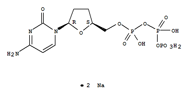 Cytidine5'-(tetrahydrogen triphosphate), 2',3'-dideoxy-, disodium salt (9CI)                                                                                                                            