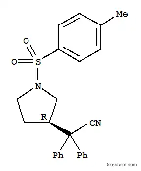 Molecular Structure of 133099-10-2 ((R)-2,2-diphenyl-2-(1-tosylpyrrolidin-3-yl)acetonitrile)