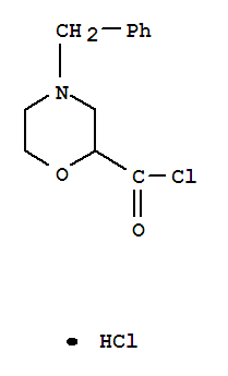 2-Morpholinecarbonylchloride, 4-(phenylmethyl)-, hydrochloride (1:1)