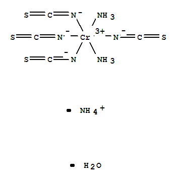 Chromate(1-),diamminetetrakis(thiocyanato-kN)-, ammonium, monohydrate, (OC-6-11)- (9CI)